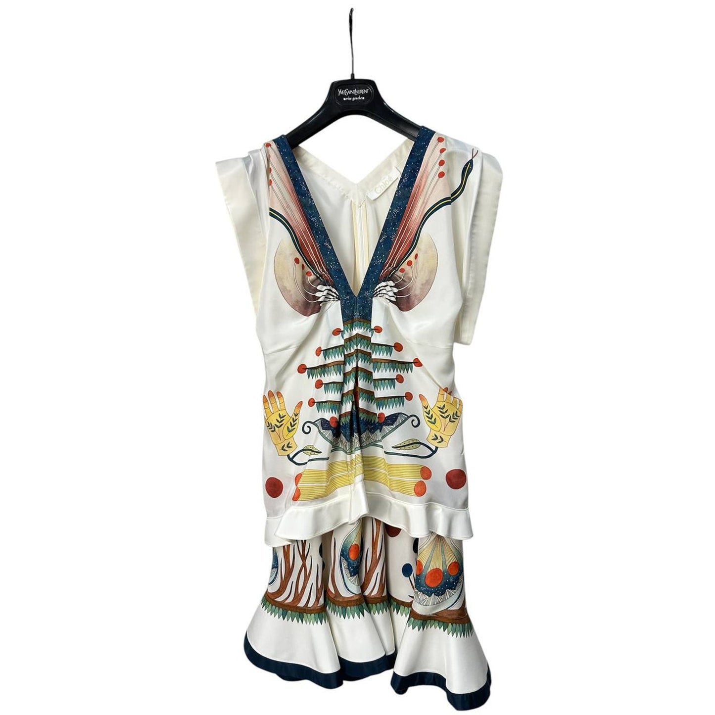 Chloe Silk Printed Dress Sz.36 Pre-owned