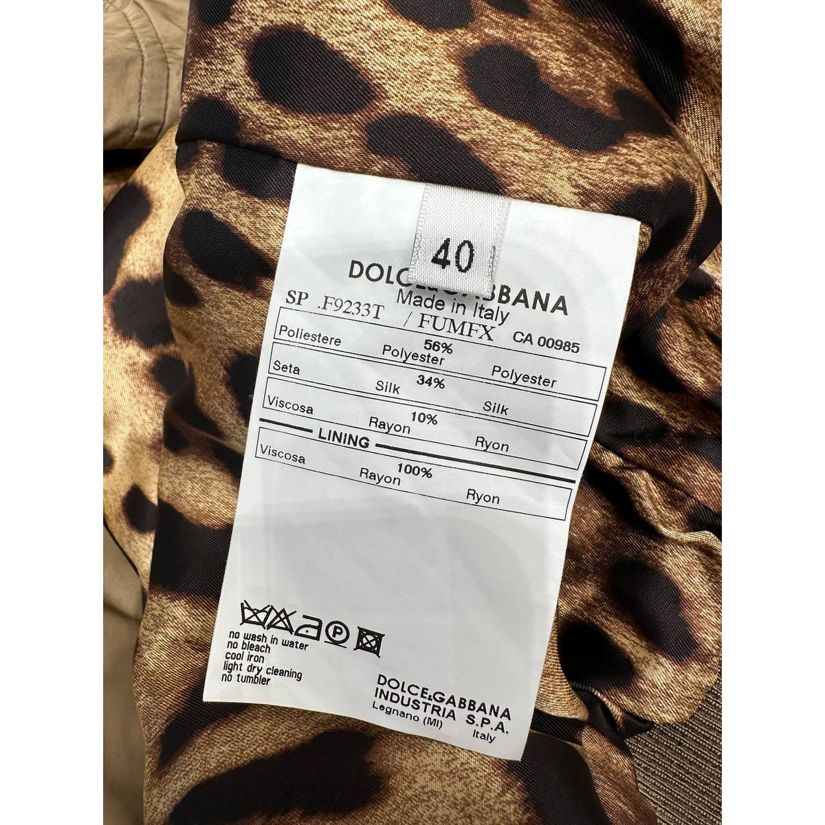 Dolce & Gabbana Beige Bomber Jacket IT 40 Pre-owned