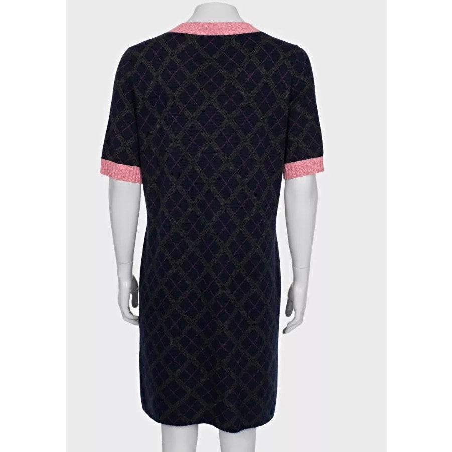 Chanel Paris-Edimbourg Cashmere Wool Blend Knit Dress Sz.44 Pre-owned