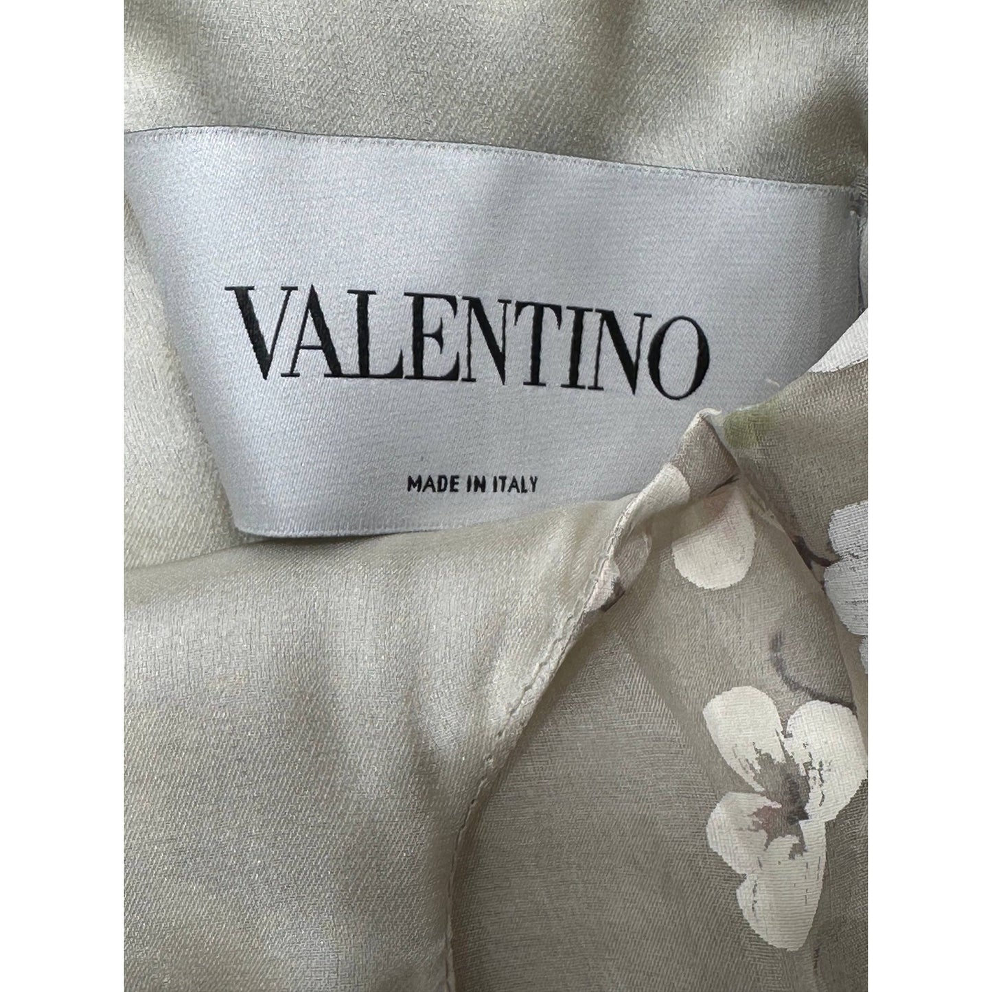 Valentino Silk Gown with Embroidery Mesh Detail Dress  Sz.6 Pre-owned