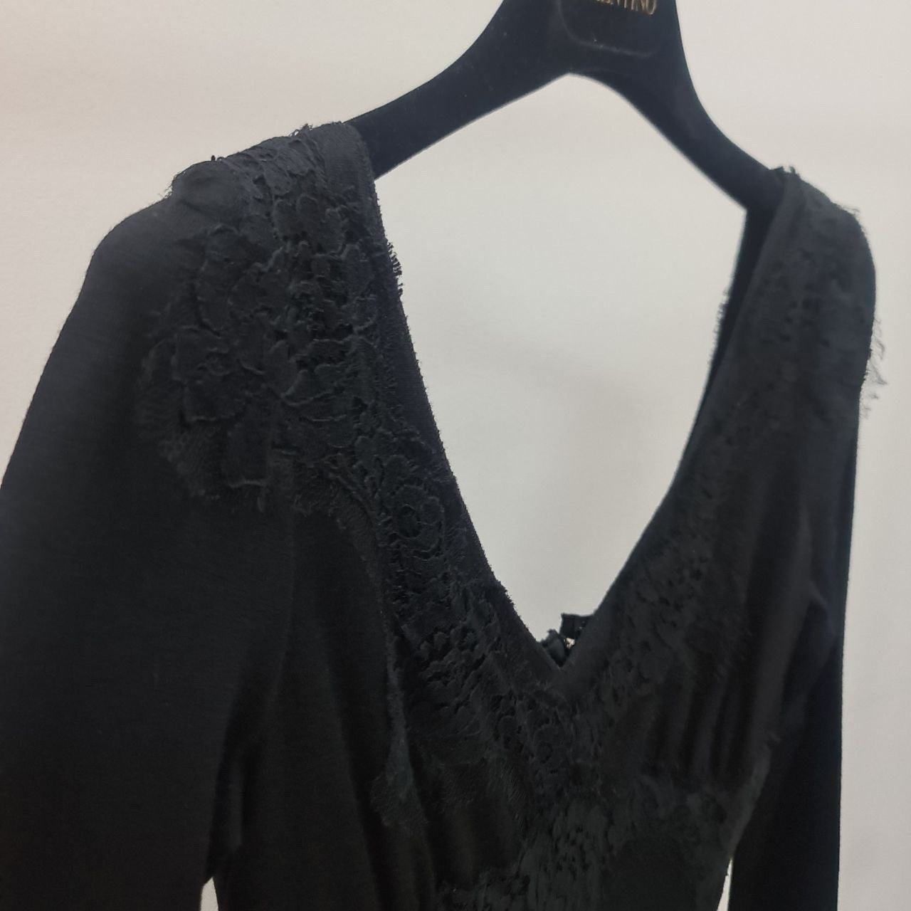 Dolce & Gabbana Black Fitted Lace Dress Sz.40 Pre-owned