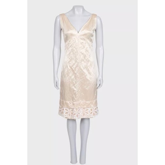 Louis Vuitton Beige Sleeveless Dress - Size 36/S Pre-owned