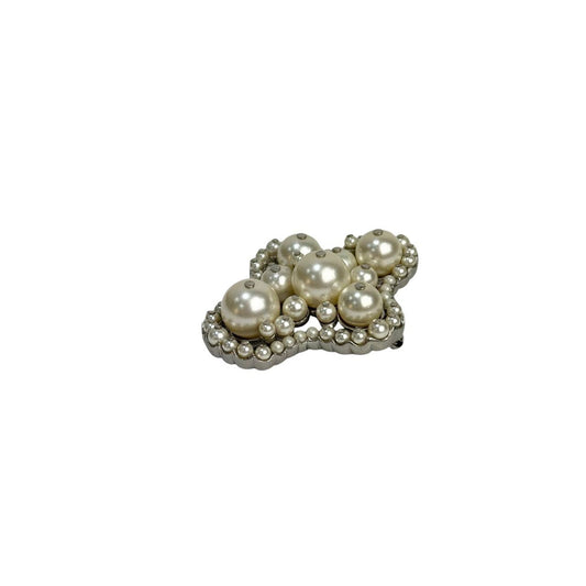 Chanel Cross-Shaped Pearl Details Brooch Pre-owned
