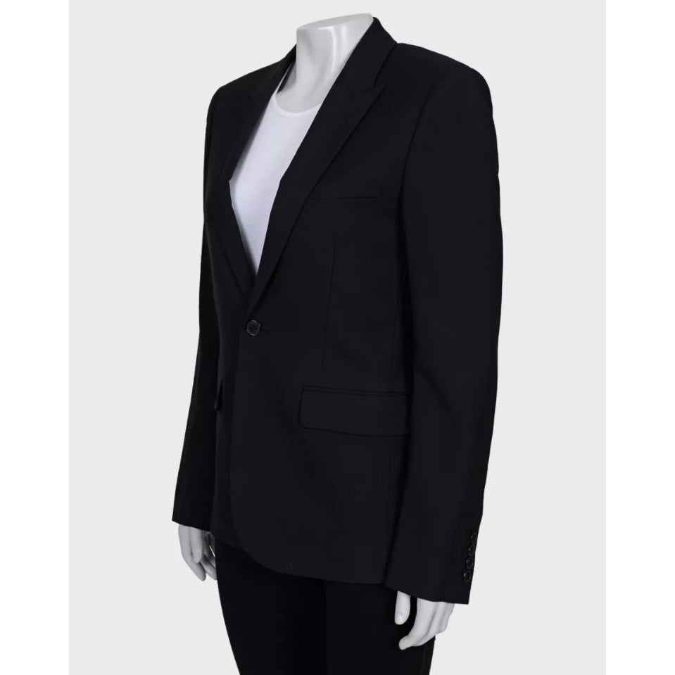 Saint Laurent Black Wool Jacket - Women's IT44/L pre-owned