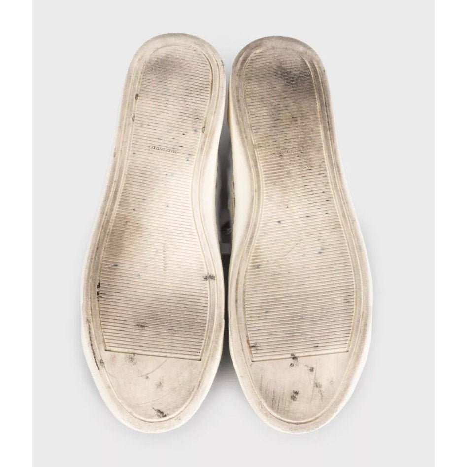 Chanel White Perforated Textile Lace-Up Sneakers EU 38 pre-owned