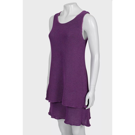 Vintage Chanel Purple A-Line Dress - Size M Pre-owned