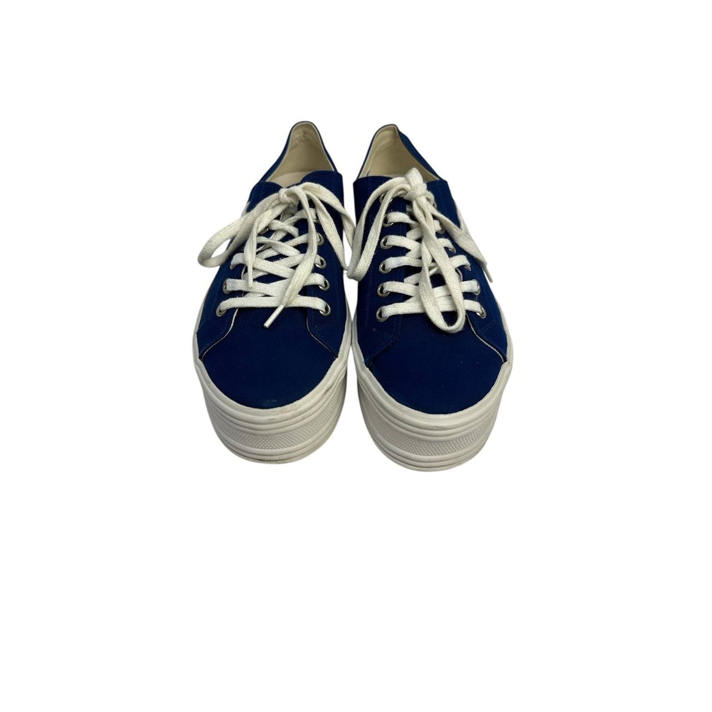 Celine High-sole Navy Textile Logo Sneakers  Sz.38