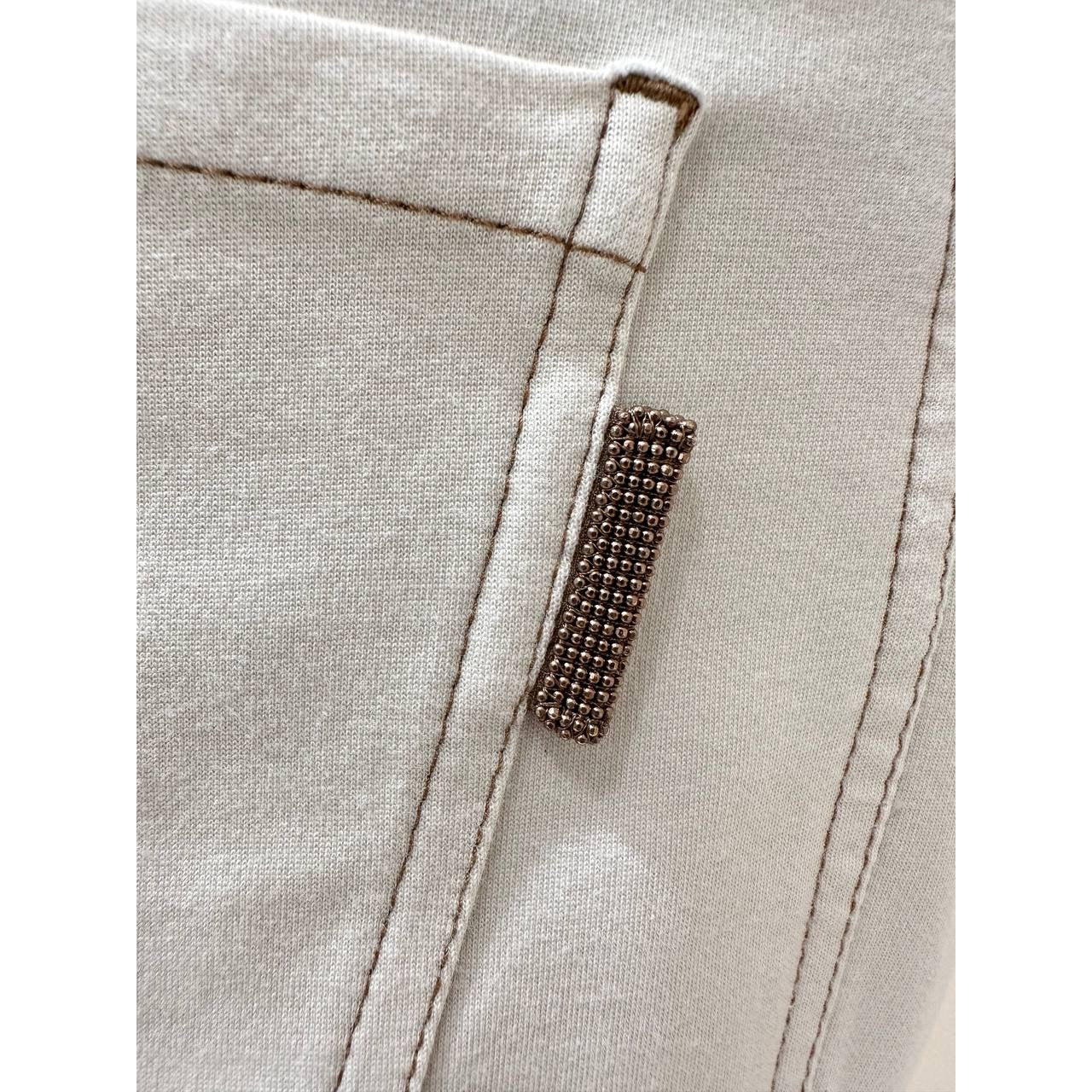 Brunello Cucinelli Ecru Cotton Pants Size 38