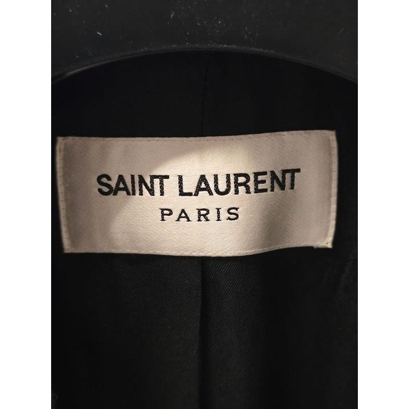Saint Laurent Black Wool Coat Sz.40 Pre-owned