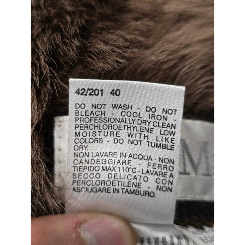 Max Mara Brown Shearling Sheepskin Coat - S Pre-owned
