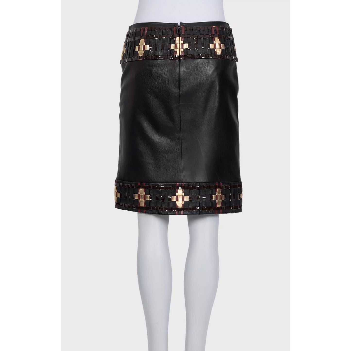 Chanel Black Sheepskin Leather Skirt - Size FR38 / M  Pre-owned