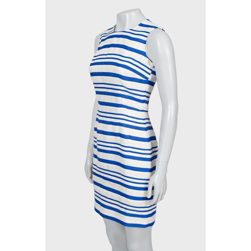 Dolce & Gabbana Slim Fit Striped Linen Dress - IT38 Pre-owned