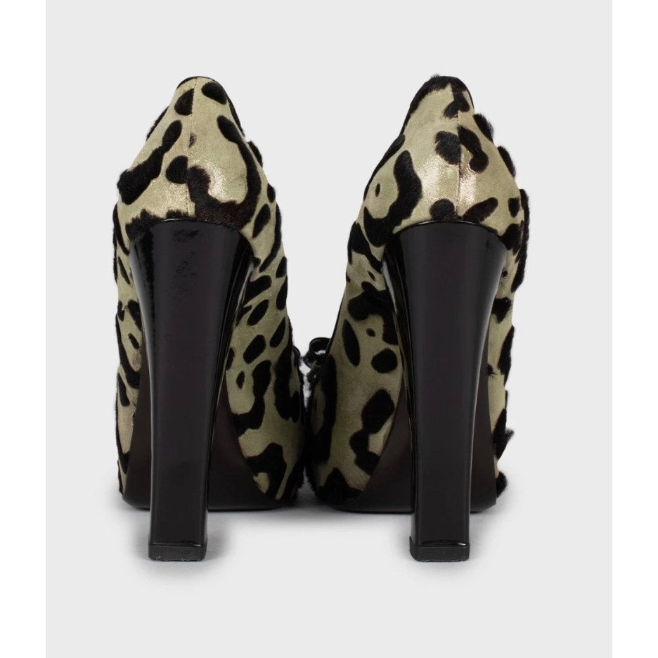 Roberto Cavalli Leather Block Heel Pumps | EU 37 pre-owned