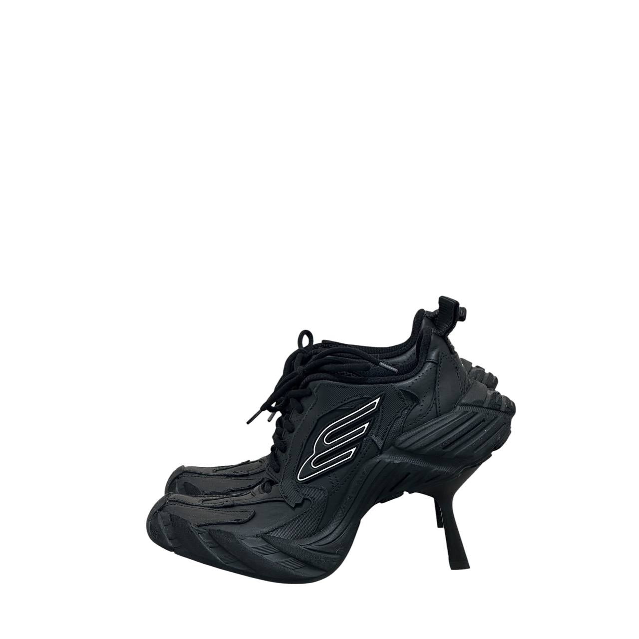 Balenciaga Black Monday Leather Slip-On Heels - EU 37 pre-owned