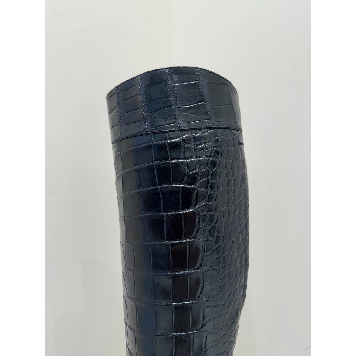 Brioni Black Leather Knee-High Boots Sz.39 Pre-owned