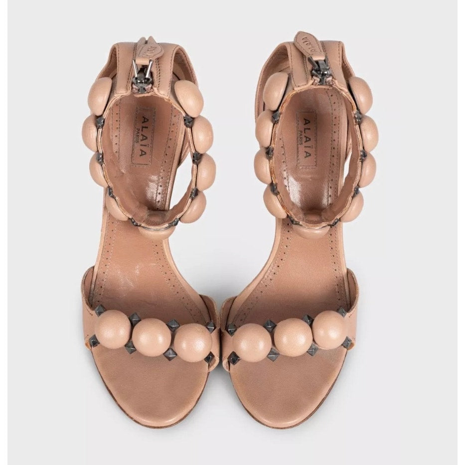 Alaïa Beige Leather Stiletto Sandals - Size EU 37 pre-owned