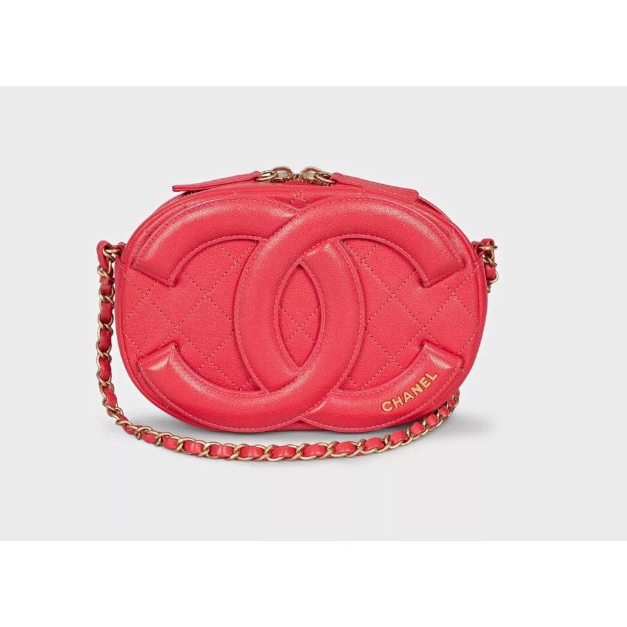 Elegant Chanel Coco Midnight Red Leather Shoulder Bag Pre-owned