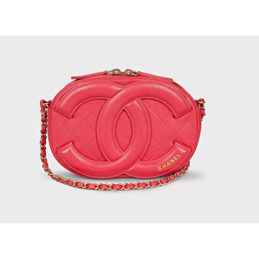 Elegant Chanel Coco Midnight Red Leather Shoulder Bag Pre-owned