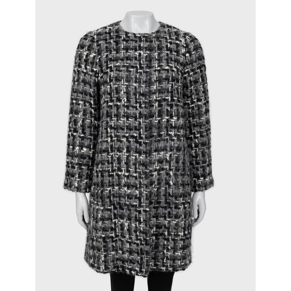 Dolce & Gabbana Wool Blend Collarless Coat Sz.40 Pre-owned