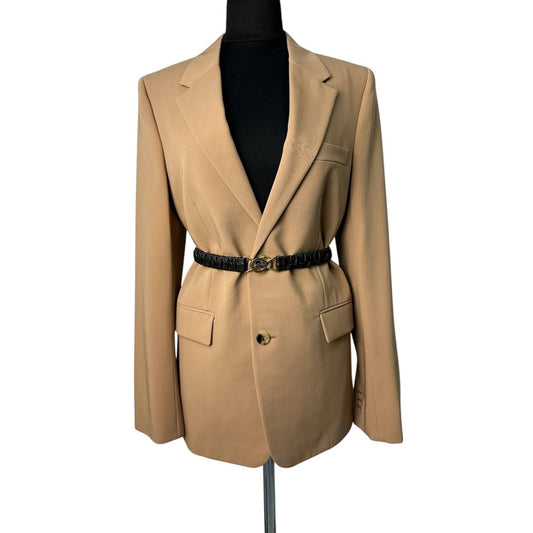 Bottega Veneta 2019 Beige Longline Blazer Sz.40 Pre-owned