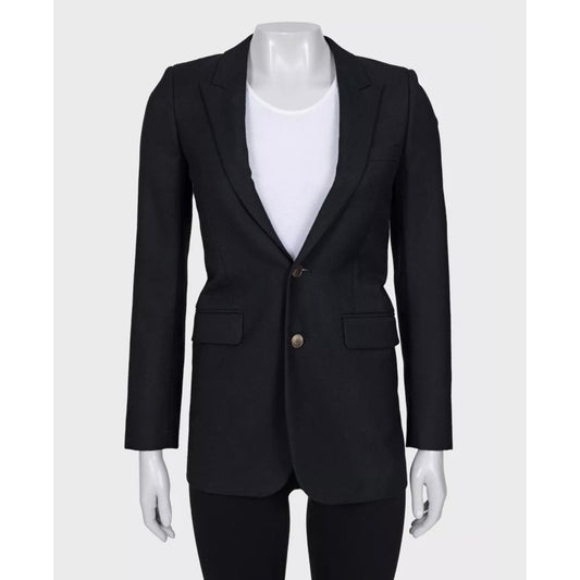 Chic Saint Laurent Black Wool Jacket - FR34/XS Pre-owned