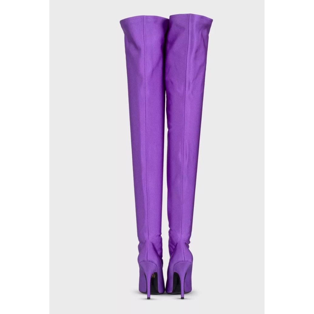 Balenciaga Knife Purple Over-the-Knee Boots EU 37 Pre-owned