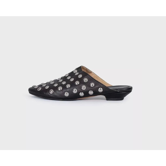 Khaite The Otto Black Leather Clogs - Size 38.5 pre-owned