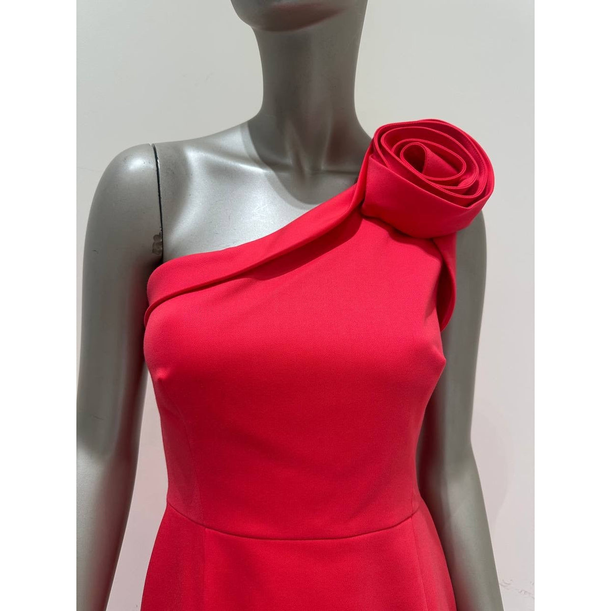 Valentino Techno Couture Red Wool Cocktail Dress Sz.42 Pre-owned