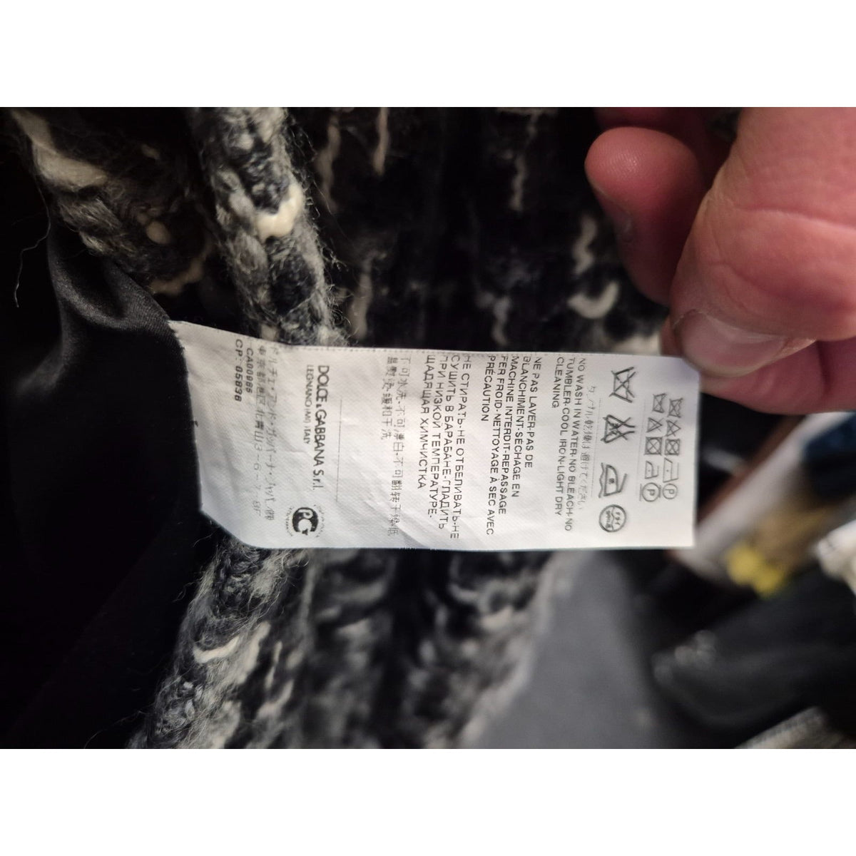 Dolce & Gabbana Wool Blend Collarless Coat Sz.40 Pre-owned