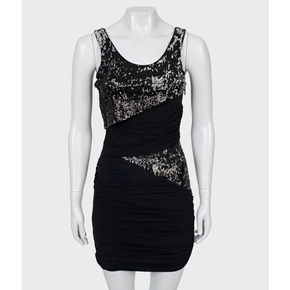 Roberto Cavalli Black Sequin Fitted Dress - IT38 / Small Pre-owned