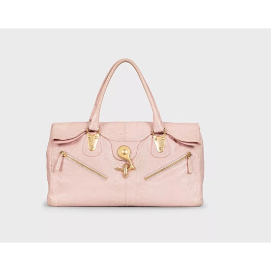 Valentino Pink  Leather Tote  Pre-owned
