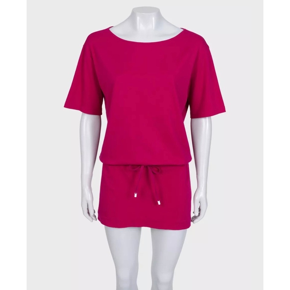 Hermès Pink Cotton Drawstring Dress  Sz.40 Pre-owned