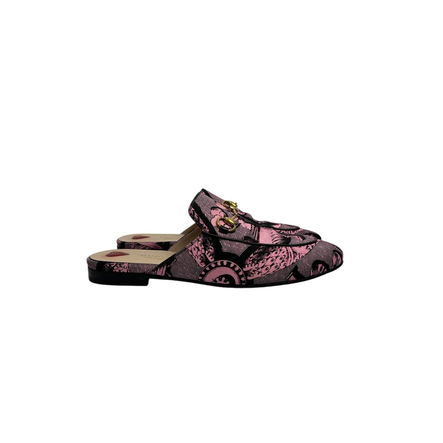 Gucci Princetown Horsebit Accent Leather Mules Sz.37 Pre-owned