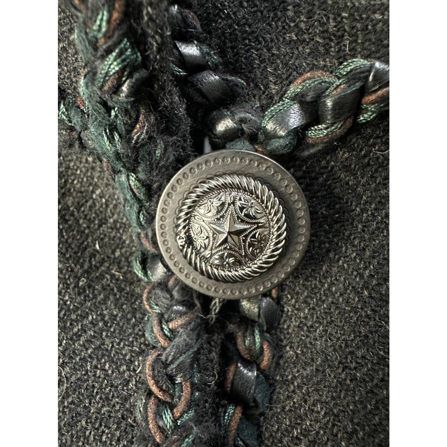 Chanel Paris Dallas Leather Fringe Wool Jacket Size 36 Pre-owned