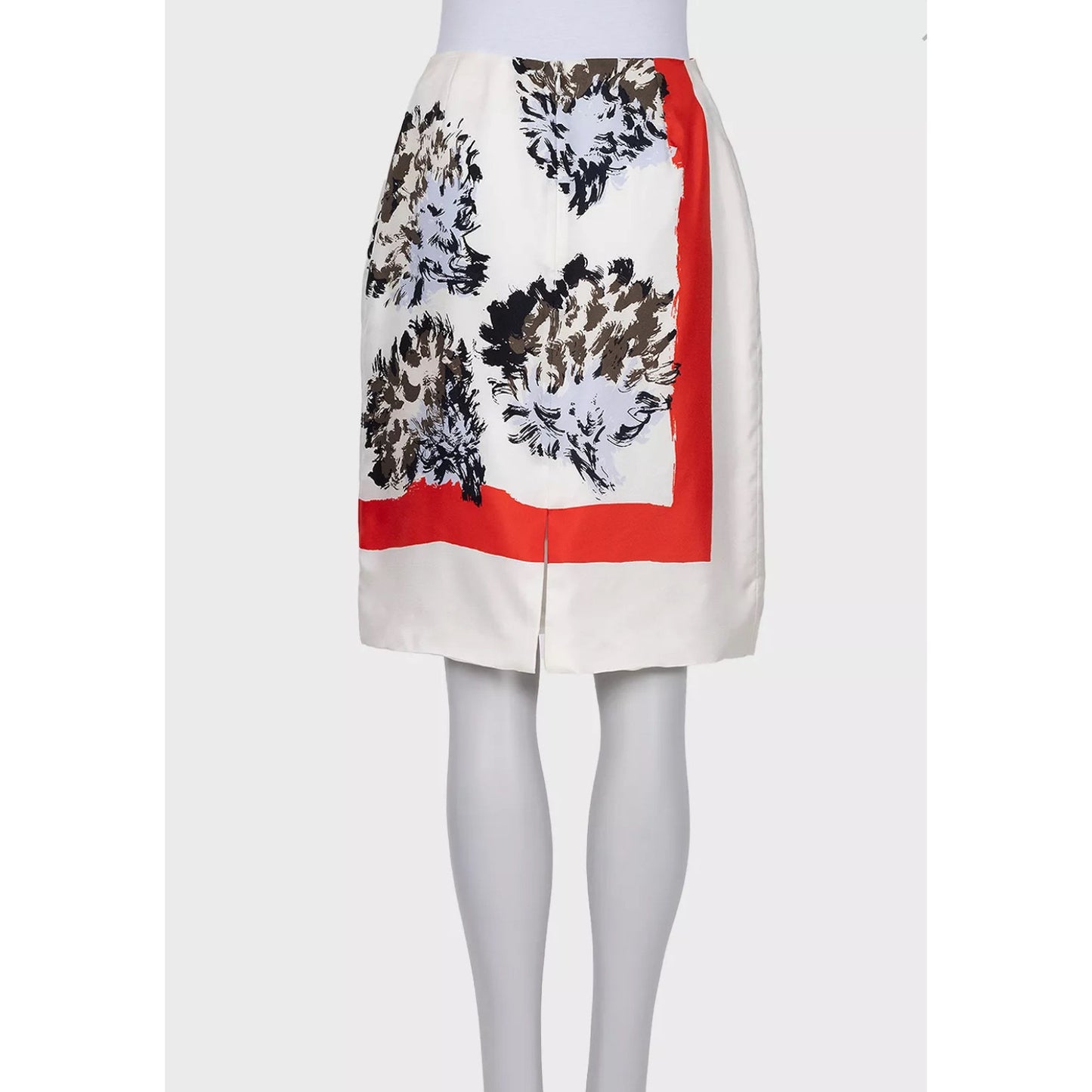 Christian Dior White Floral Silk Skirt - Size 38 Pre-owned