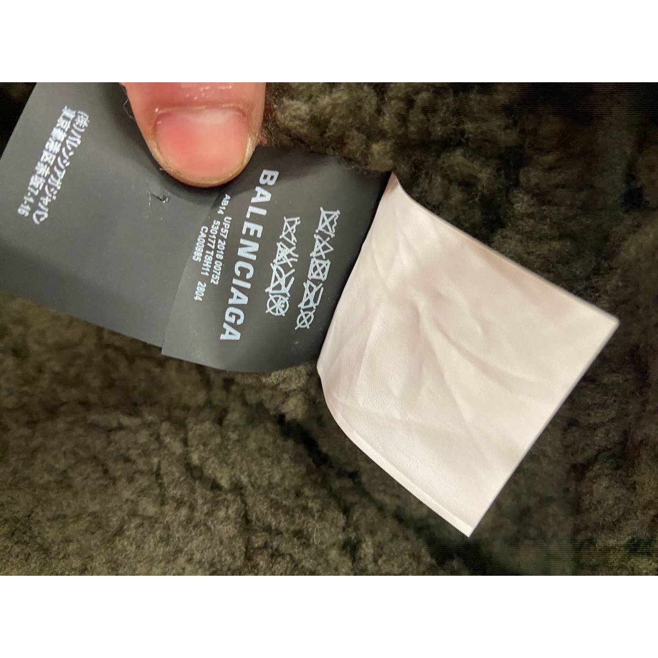 Balenciaga Green Sheepskin Oversized Coat - Size FR36/S Pre-owned