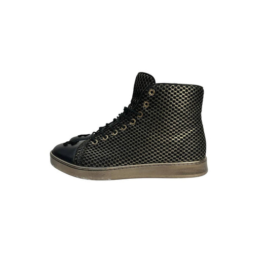 Chanel Lace -Up Glossy High-Top Sneakers  Sz.37,5