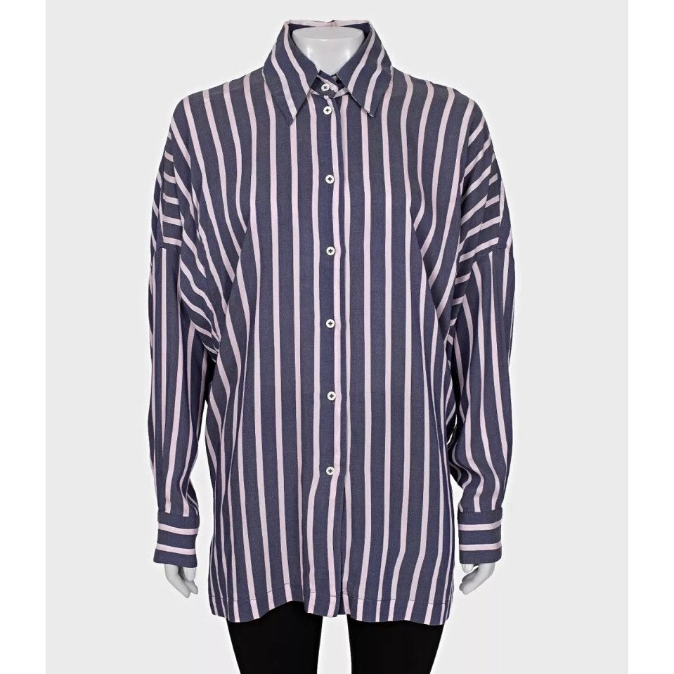 Vivienne Westwood Striped Oversize Viscose Blend Shirt Sz.42/M Pre-owned