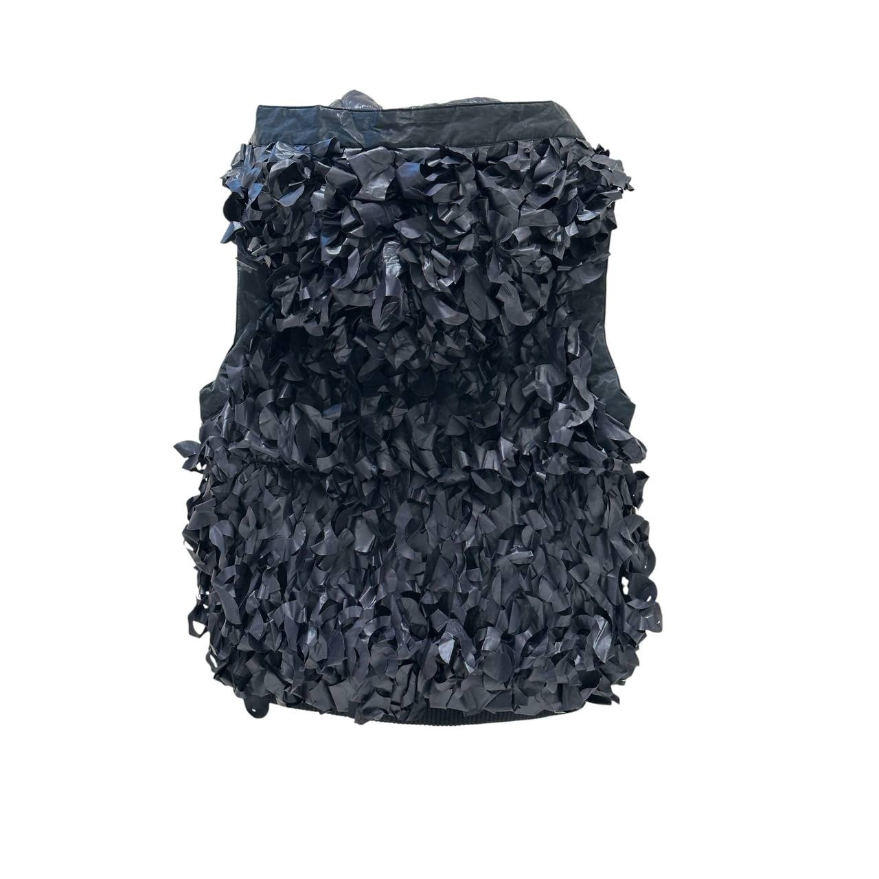 Chanel Navy Quilted  Decorative Appliqué Vest Sz.38 Pre-owned