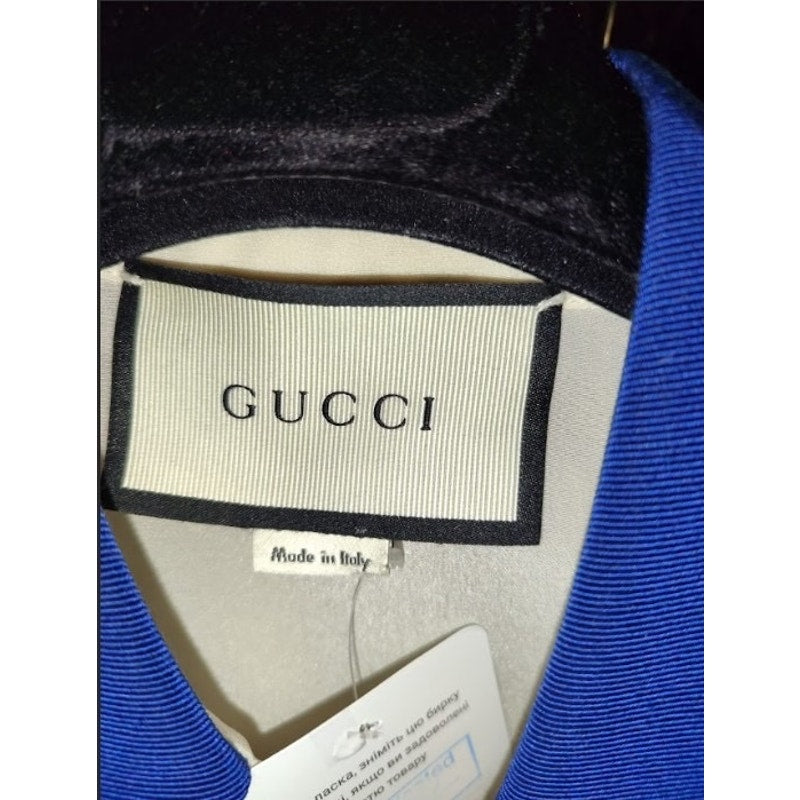 Gucci White Embroidered Straight Blouse - Size M Pre-owned