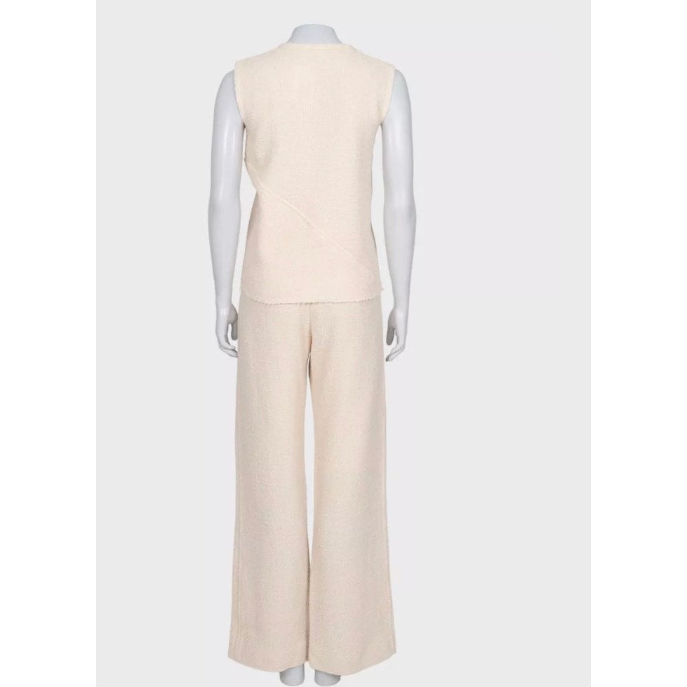 Celine White Wool & Silk Two-Piece Set - FR 36 Pre-owned