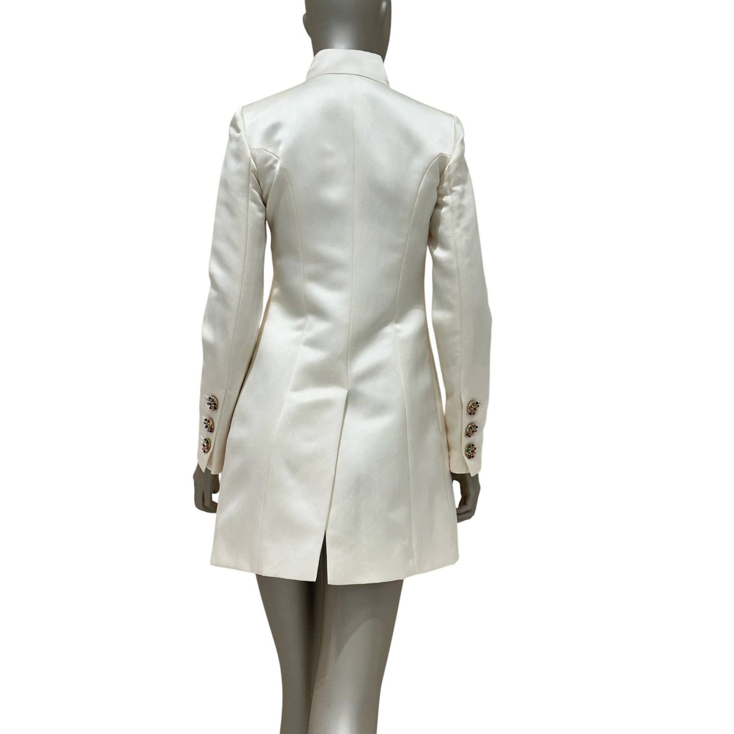 Chanel Beige Silk Coat Jacket - FR36/S