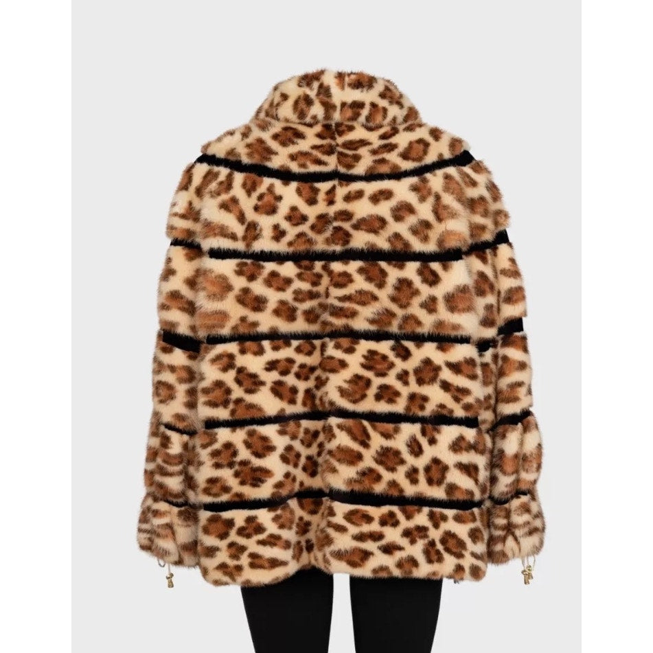 Braschi Genuine Animal Print Coat Sz.50 Pre-owned