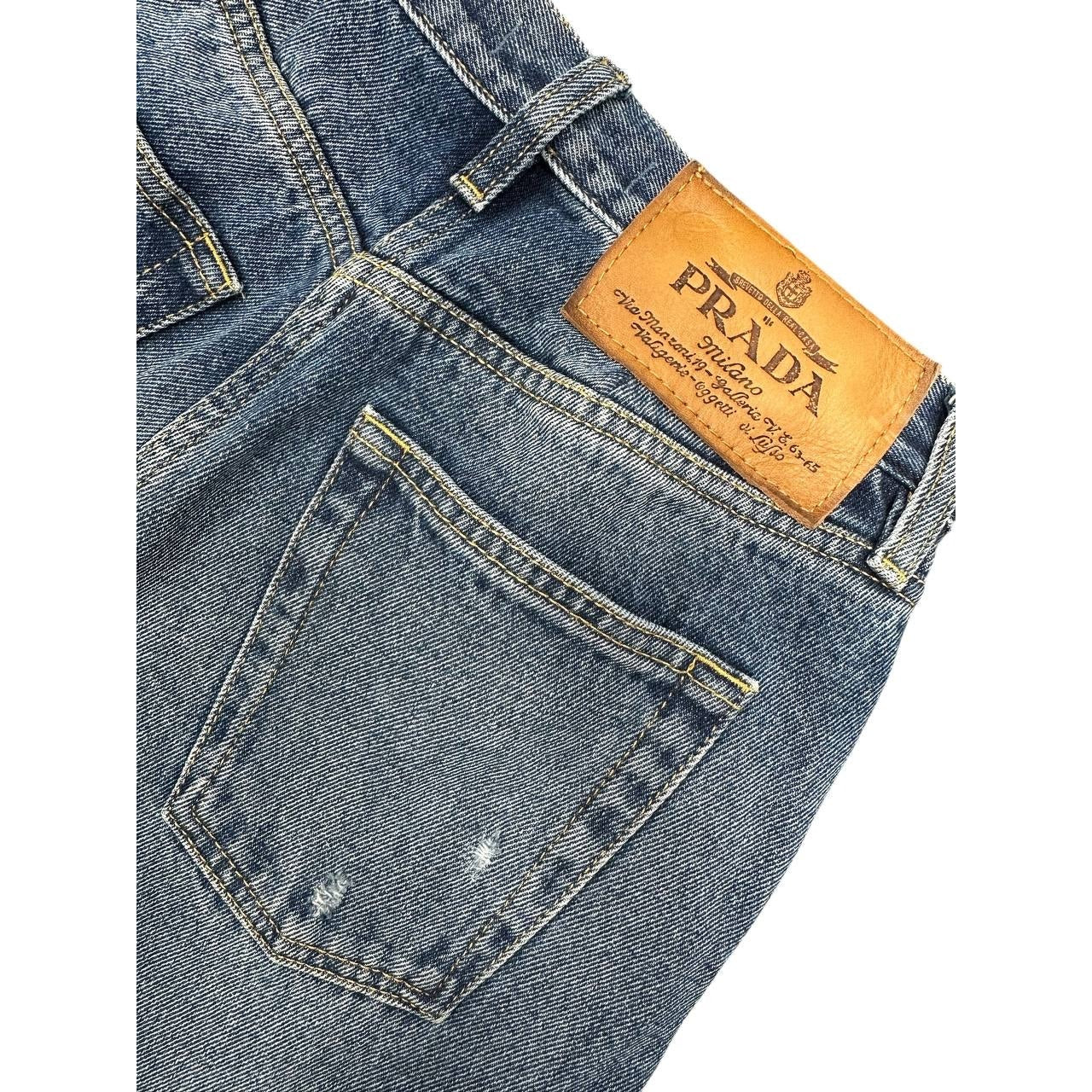 Prada Wide-Leg Denim Jeans Sz. 25 Pre-owne