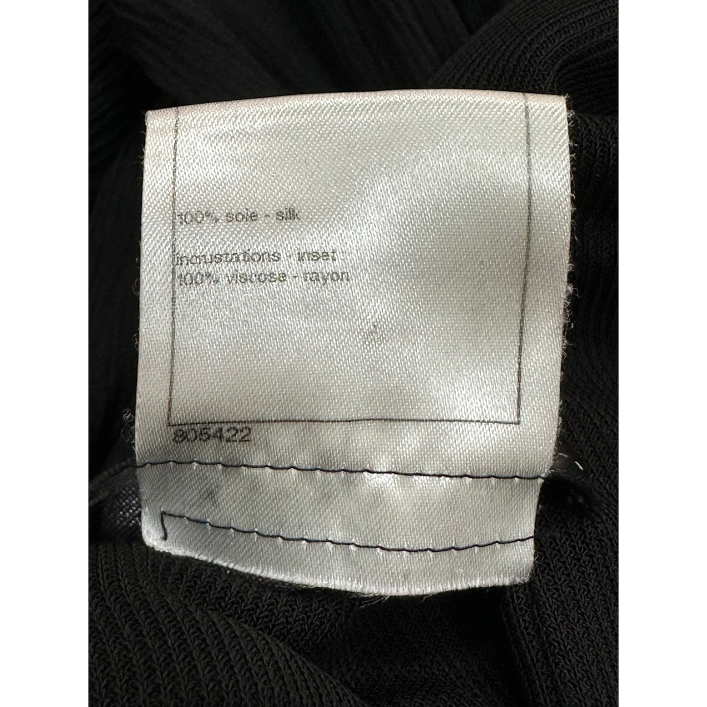 Chanel Silk Pleated Flower Belt Dress  Sz.40 Pre-owned