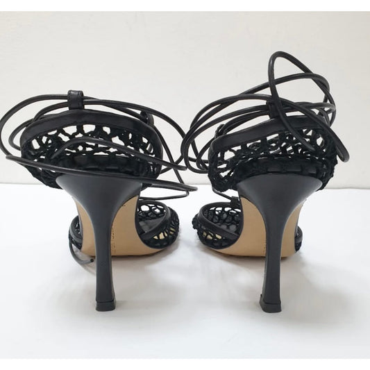Bottega Veneta Stretch Square-Toe Mesh Pumps Samdals Sz.36 Pre-owned