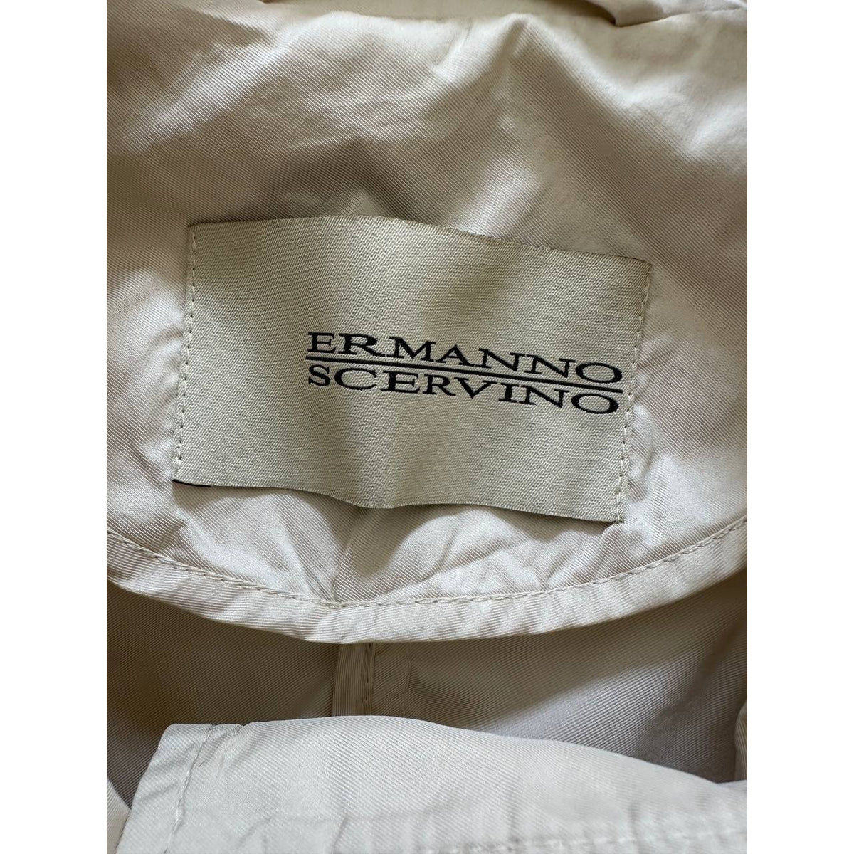 Ermanno Scervino Chic Ivory Fitted Jacket Sz.44 It Pre-owned