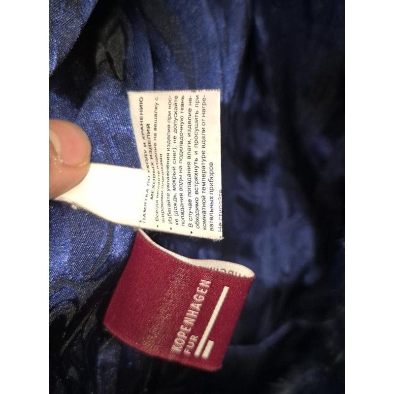 Etna Furs Blue Coat, Size M Pre-owned