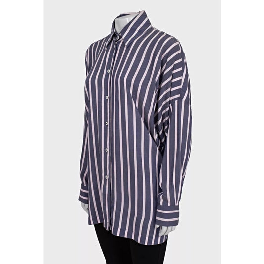 Vivienne Westwood Striped Oversize Viscose Blend Shirt Sz.42/M Pre-owned