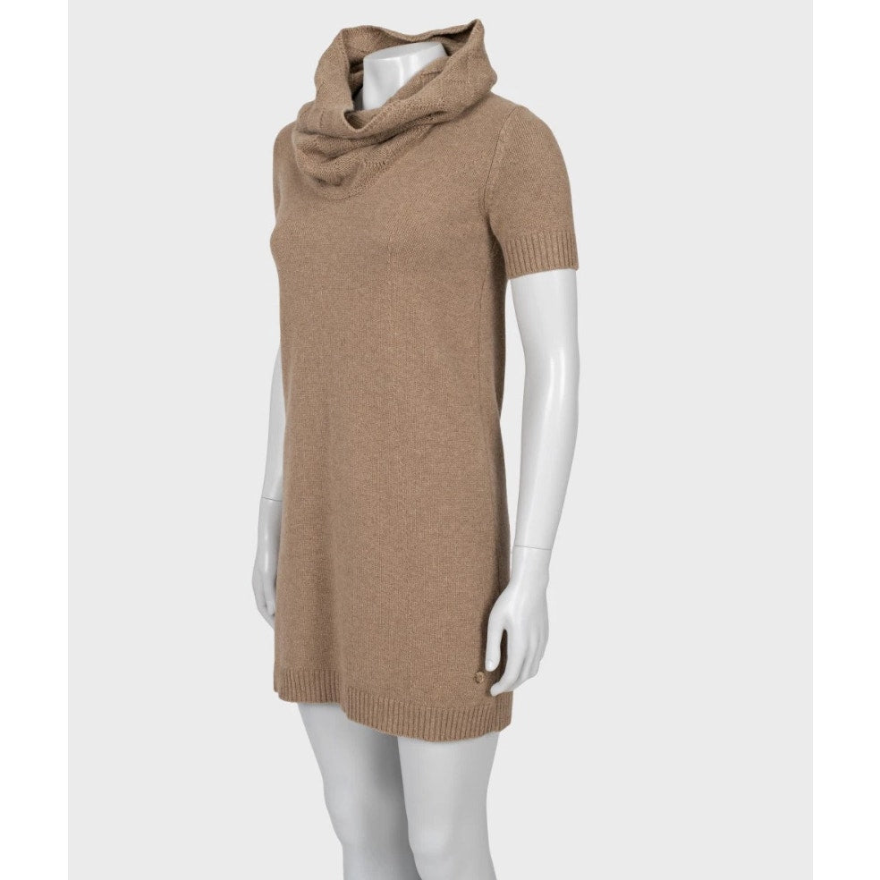 Loro Piana Brown Cashmere Turtleneck Dress - Size 38/XS Pre-owned